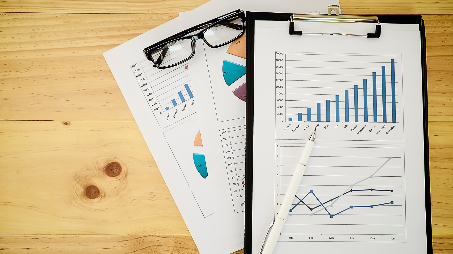 Graphiques pour un plan d'affaires réussi